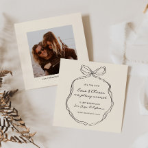 Whimsical Quirky handgeschriebene Bow Wedding