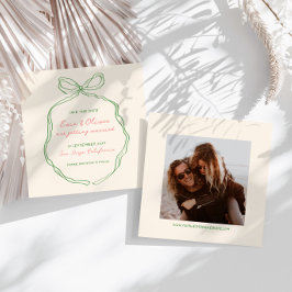 Whimsical Quirky handgeschriebene Bow Wedding Save The Date