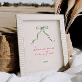 Whimsical Quirky handgeschriebene Liebe Bow Poster