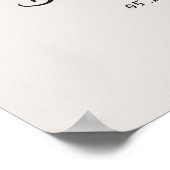 Whimsical Quirky handgeschriebener Bow Begrüßungsz Poster (Ecke)