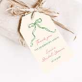 Whimsical Quirky handgeschriebenes Brautparty Geschenkanhänger