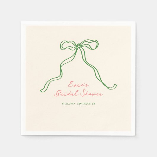 Whimsical Quirky handgeschriebenes Brautparty Serviette (Vorderseite)