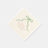 Whimsical Quirky handgeschriebenes Brautparty Serviette (Ecke)