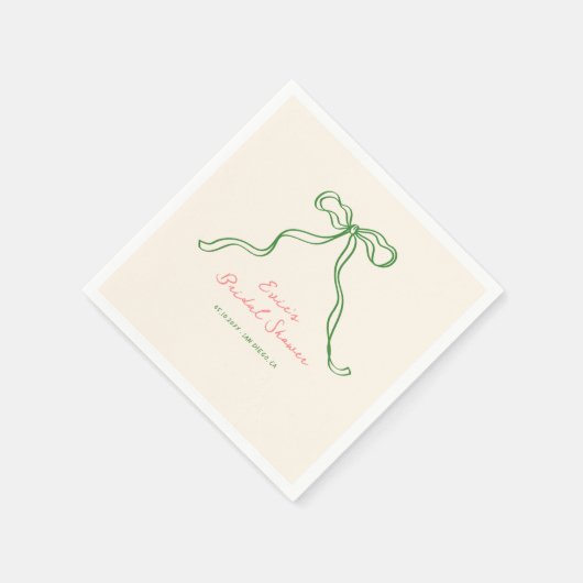 Whimsical Quirky handgeschriebenes Brautparty Serviette (Ecke)