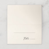 Whimsical Quirky handgeschriebenes Dunkelgrau Platzkarte (Außenseite Aufgefaltet)