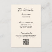 Whimsical Quirky Handwritten Wedding Details Begleitkarte (Vorderseite)