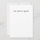 Whimsical Quirky Poppy Type Blume Hallo Flat Karte (Rückseite)