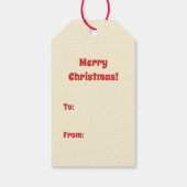 Whimsical Quirky Retro Moderner Weihnachtsurlaub Geschenkanhänger (Rückseite)