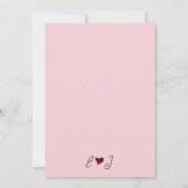 Whimsical Quirky Squiggles Pink Save the Date Einladung (Rückseite)