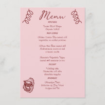 Whimsical Quirky Squiggles Pink Wedding