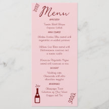 Whimsical Quirky Squiggles Pink Wedding