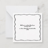 Whimsical Quirky Wedding Budget Danke Mitteilungskarte (Rückseite)