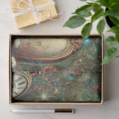 Whimsical Rabbit Alice Uhren Wunderland Dekoupage Seidenpapier (Geschenk)