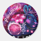 Whimsical Rabbit 'Glamour Bunny' Personalisiert Magnet (Vorne)