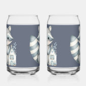 Whimsical Raccoon Night Woodland Cottage Scene Dosenglas (Links)