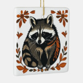 Whimsical Raccoon Woodland Animal Folks oder Triba Keramikornament (Rechts)