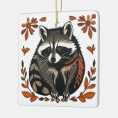 Whimsical Raccoon Woodland Animal Folks oder Triba Keramikornament (Links)