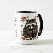 Whimsical Raccoon Woodland Animal Folks oder Triba Tasse (VorderseiteRechts)