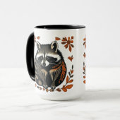 Whimsical Raccoon Woodland Animal Folks oder Triba Tasse (Vorderseite Links)