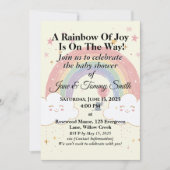 whimsical Rainbow Baby Shower Einladungen (Vorderseite)
