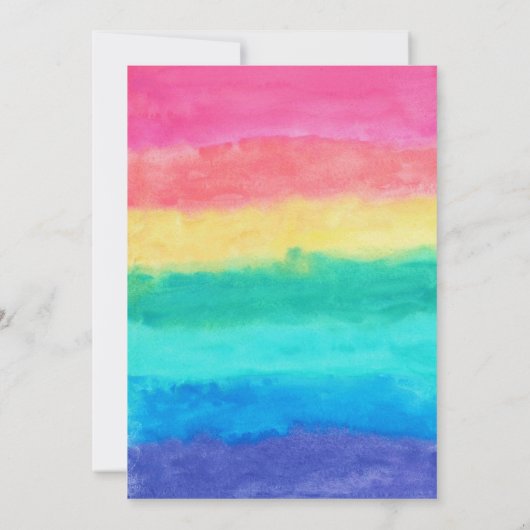 Whimsical Rainbow Birthday Einladung (Rückseite)