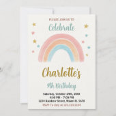 Whimsical Rainbow Birthday Einladung (Vorderseite)