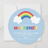 Whimsical Rainbow Birthday Party Einladung (Vorderseite)