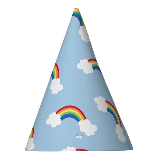 Whimsical Rainbow Birthday Party Hits Partyhütchen (Rechts)