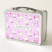 Whimsical Rainbow Cats Metal Lunchbox (Rückseite)