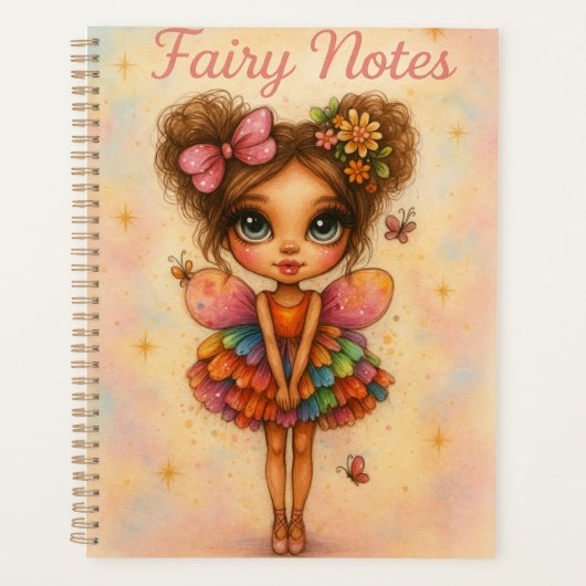 Whimsical Rainbow Fairy Notes Planner Planer (Vorderseite)