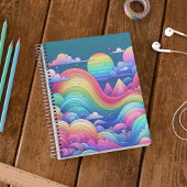 Whimsical Rainbow Fantasy Landscape Notebook Notizblock