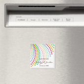 Whimsical Rainbow Heart Sprinkles Save the Date Magnet (In Situ (Geschirrspüler))