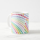Whimsical Rainbow Heart Sprinkles Tasse (Vorderseite Links)