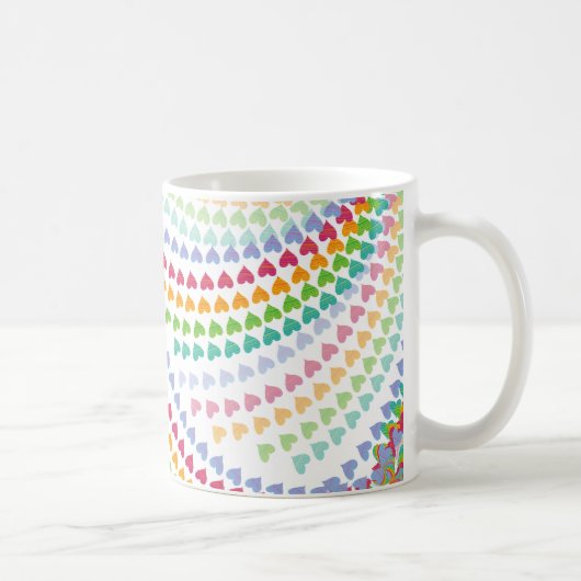 Whimsical Rainbow Heart Sprinkles Tasse (Rechts)