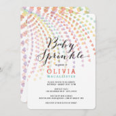 Whimsical Rainbow Hearts Colorful Baby Sprinkle Einladung (Vorne/Hinten)