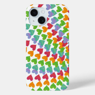 Whimsical Rainbow Hörer Sprinkles Liebe farbenfroh iPhone 15 Hülle