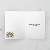 Whimsical Rainbow Personalisiert Girls Geburtstag Karte (Innenseite)