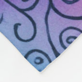 Whimsical Rainbow Swirbel Muster Abstrakt farbig Fleecedecke (Ecke)