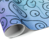 Whimsical Rainbow Swirbel Muster Abstrakt farbig Geschenkpapier (Rolleneckpunkt)