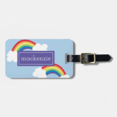 Whimsical Rainbows Personalisierter Gepäcktag Gepäckanhänger (Vorderseite horizontal)