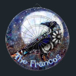 Whimsical Raven Moon Personalisiert Dartscheibe<br><div class="desc">Ravens sind oft Symbole für Intelligenz, Rätsel und Transformation. In vielen Kulturen werden sie als Boten zwischen den physischen und spirituellen Welten angesehen, die Weisheit und Prophezeiung repräsentieren. Sie können auch Themen des Todes und der Wiedergeburt verkörpern, da sie sowohl mit Dunkelheit als auch mit Erneuerung verbunden sind. In Literatur...</div>