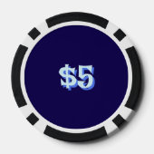 Whimsical Raven Moon Personalisiert Pokerchips (Rückseite)