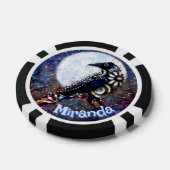 Whimsical Raven Moon Personalisiert Pokerchips (Einzeln)