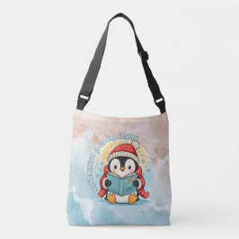 Whimsical Reading Penguin Artistic Cross-Body Bag Tragetaschen Mit Langen Trägern