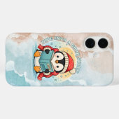 Whimsical Reading Penguin Bookish iPhone Case (Rückseite (Horizontal))