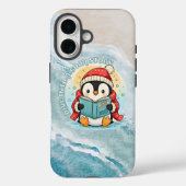 Whimsical Reading Penguin iPhone 16 Tough Armor Case-Mate iPhone Hülle (Rückseite)