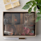 Whimsical realistic Mama Cat & Kittens Seidenpapier (Geschenk)