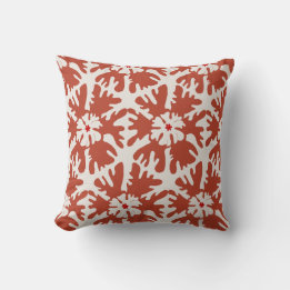 Whimsical Red & Beige Moderner Weihnachtsstar Kissen