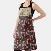 Whimsical Red Blue Trending Retro Gemütliche Weihn Schürze (InSitu)