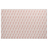 Whimsical Red Blume and Hearts Stoff (Yard (91,4 cm))